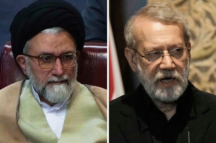 Esmaeil Khatib, ráðherra leyniþjónustumála, og Ali Larijani, forseti þjóðaröryggisráðs Íran. Ísraelar réðu báða af dögum í vikunni, auk margra annarra embættismanna.