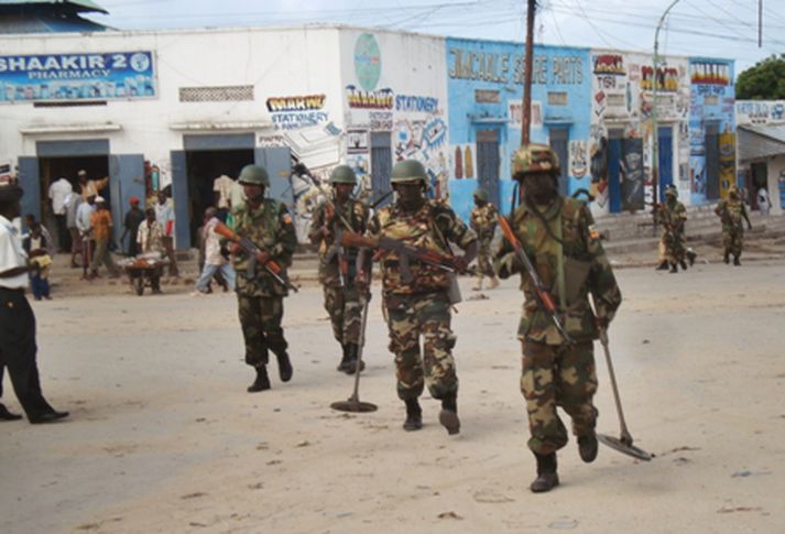 Friðargæsluliðar í Mogadishu, þar sem mikil óstjórn hefur ríkt. Mynd/ AFP.