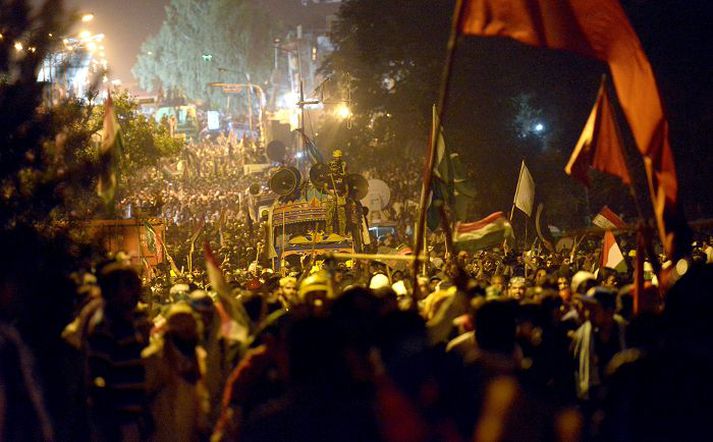 Mótmælendur í Islamabad vilja að forsetinn segi af sér.