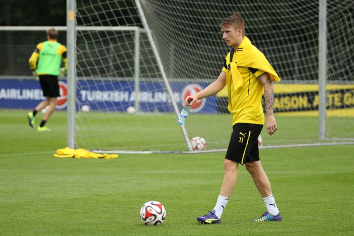 Marco Reus á æfingu með Dortmund.