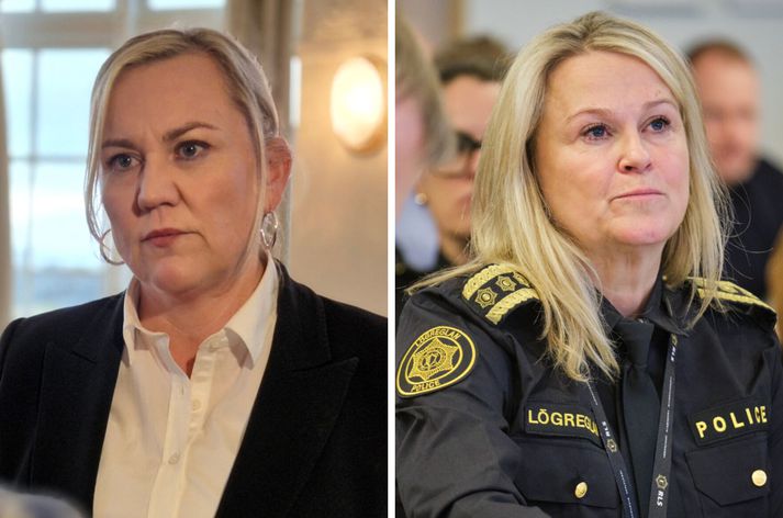 Þorbjörg Sigríður Gunnlaugsdóttir dómsmálaráðherra og Sigríður Björk Guðjónsdóttir ríkislögreglustjóri.