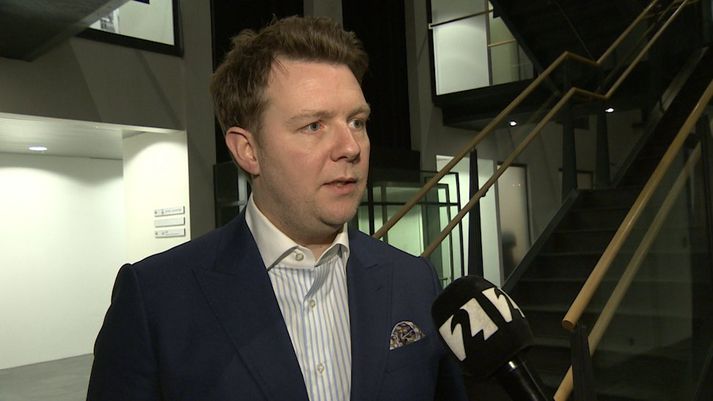 Halldór Benjamín Þorbergsson, framkvæmdastjóri Samtaka atvinnulífsins að loknum fundi eftir miðnætti.