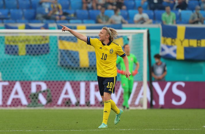 Emil Forsberg var frábær er Svíþjóð tryggði sér sæti í 16-liða úrslitum EM.