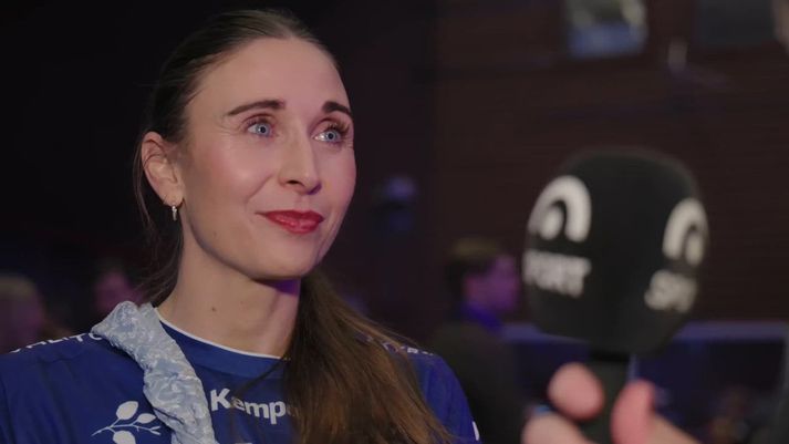 Tinna Mark Duffield hefur séð til þess að allt sé eins og best verður á kosið fyrir íslenska stuðningsmenn í heimabæ hennar, Kristianstad.