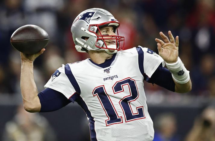 Tom Brady, leikstjórnandi Patriots, er orðinn 42 ára gamall og aðeins farinn að gefa eftir. Það skal þó enginn afskrifa hann í úrslitakeppninni.