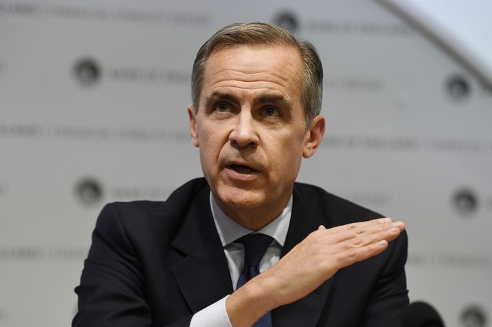 Mark Carney, seðlabankastjóri, kynnti skýrslu bankans í dag.