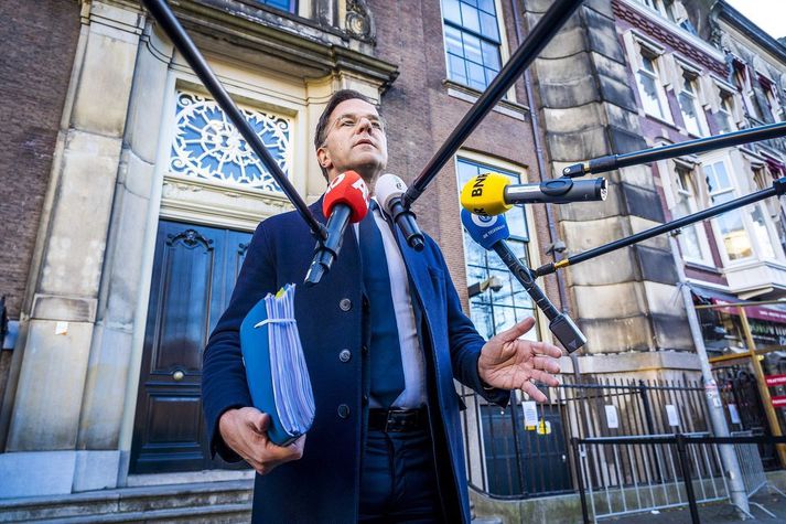 Mark Rutte , fráfarandi forsætisráðherra Hollands.