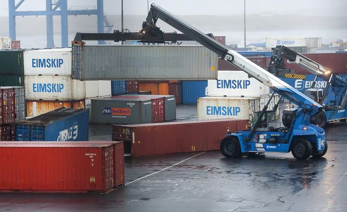 Víðar blés um Eimskip í gær en í tengslum við hlutafjárútboð.Fréttablaðið/Anton