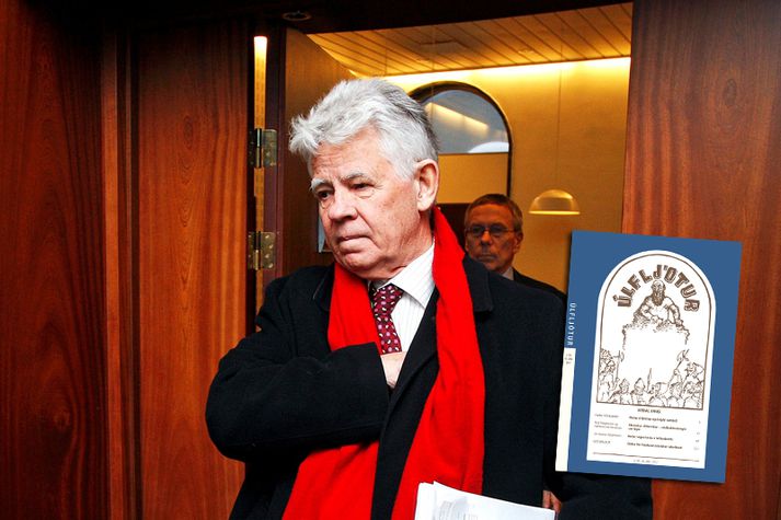 Ragnar Aðalsteinsson og tímarit Úlfljóts saman á mynd
