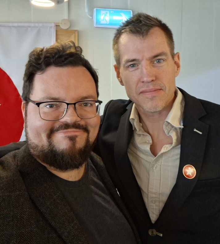 Jón Ferdínand Estherarson og Sæþór Benjamín Randalsson sem voru kjörnir formaður og varaformaður Sósíalistaflokksins á aðalfundi um helgina.