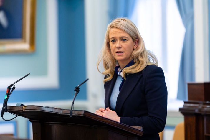 Halla Hrund Logadóttir gerði stöðuna á Gasa að umræðuefni á Alþingi í dag.