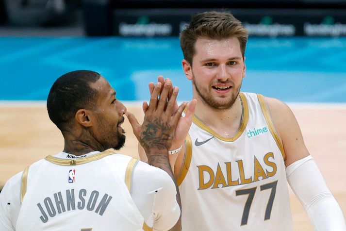 Luka Doncic var magnaður gegn Charlotte í nótt.