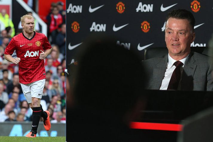 Louis van Gaal og Paul Scholes.
