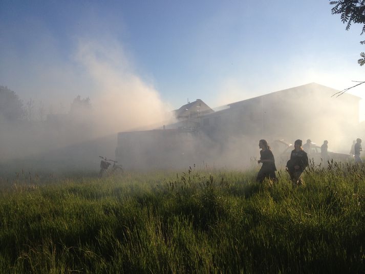 Af vettvangi í dag.