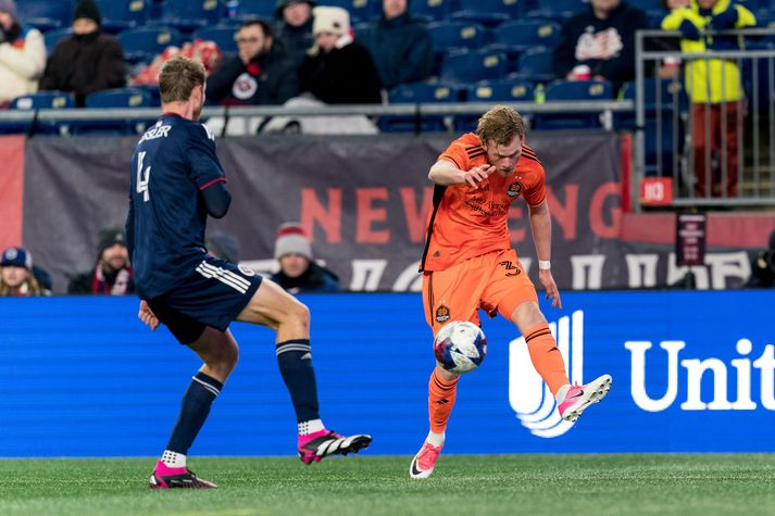 Þorleifur Úlfarsson í leik með Houston Dynamo í Bandaríkjunum.