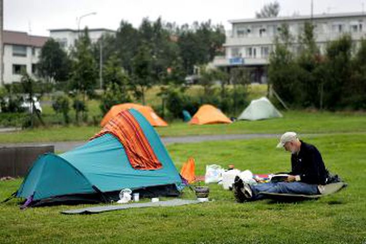 Frá Tjaldsvæðinu í Laugardal