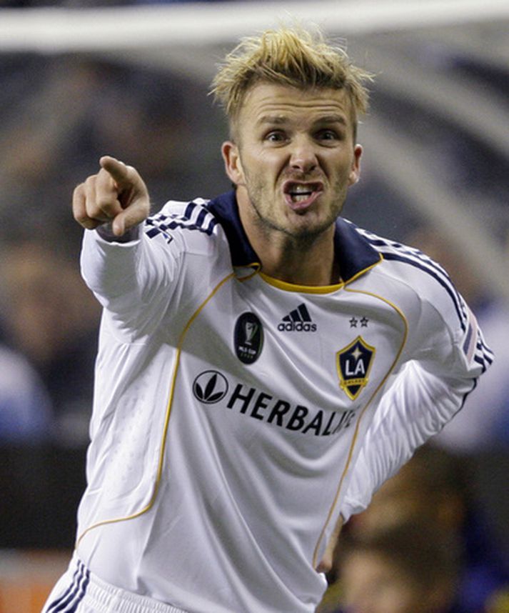 David Beckham í leiknum í nótt.