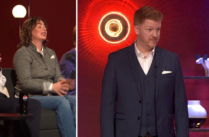 Ashley var ekki hrifin af frammistöðu eiginmannsins í fyrstu spurningu. 