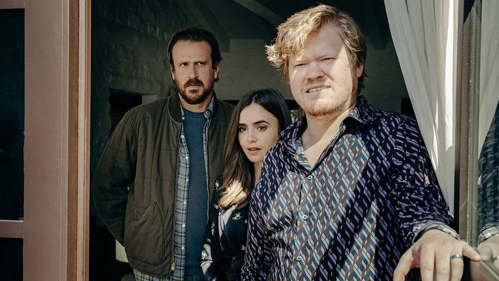 Jason Segel, Lily Collins og Jesse Plemons í hlutverkum sínum.