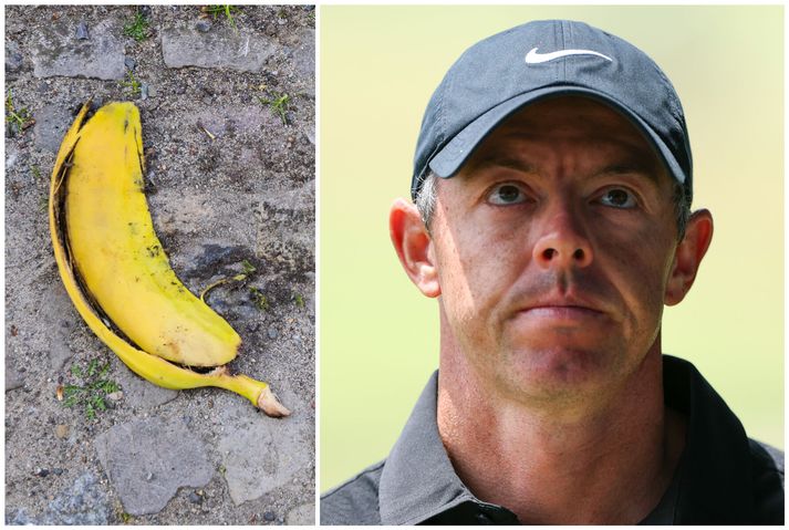 Rory McIlroy var afar óheppinn á golfmóti um helgina.