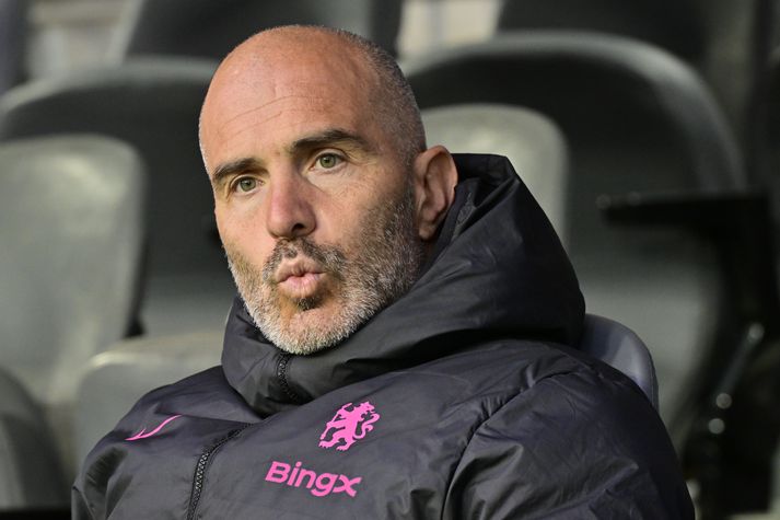 Maresca setti upp stútinn fyrir ljósmyndara í kvöld.