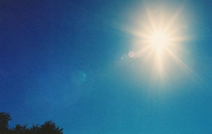 Hitinn í Texas þennan dag fór í um 36 gráður.