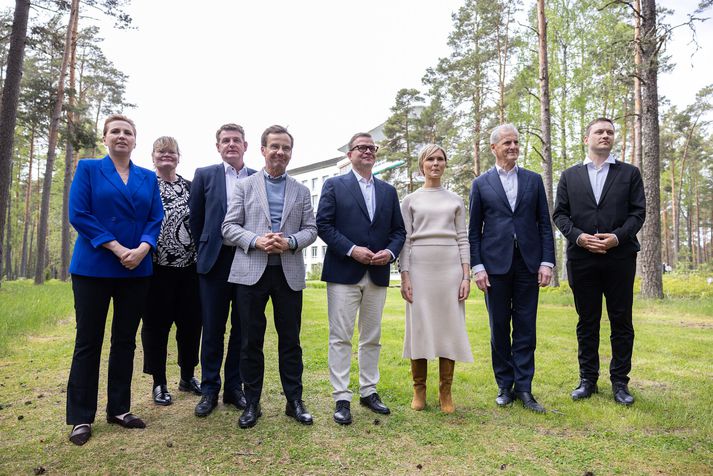 Kristrún Frostadóttir og aðrir leiðtogar Norðurlanda.
