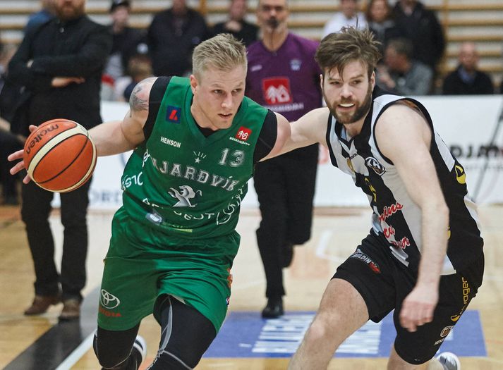 Haukur Helgi Pálsson í leik með Njarðvík í fyrra.