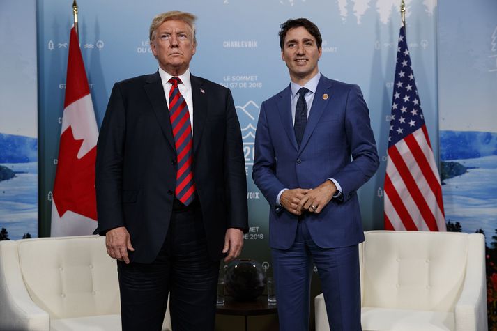Donald Trump og Justin Trudeau.