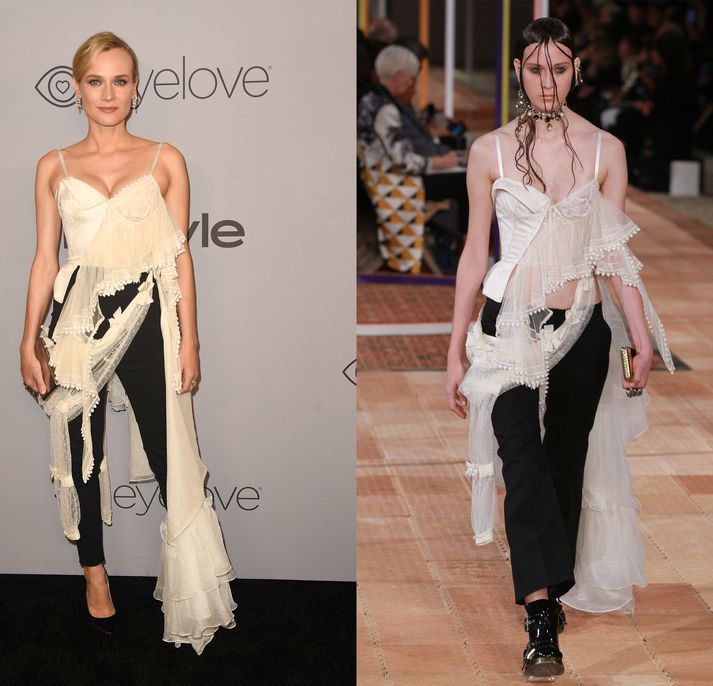 Diane Kruger, sýning Alexander McQueen fyrir vor/sumar 2018