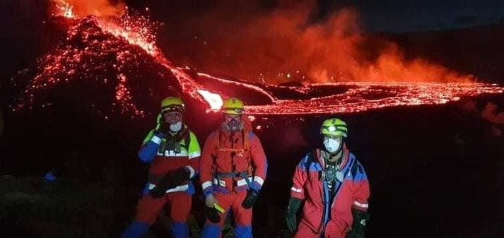 Félagar í Ingunni tóku m.a. þátt í verkefnum í kringum eldgosið á Reykjanesi fyrr á árinu.