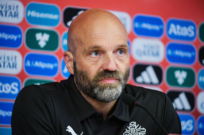 Arnar Gunnlaugsson fór yfir valið á nýjasta landsliðshópi Íslands á blaðamannafundi í dag.