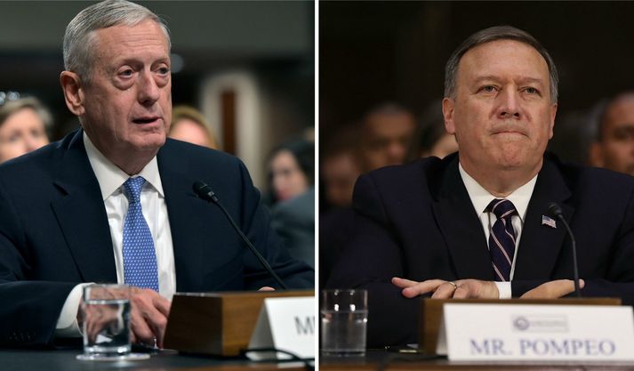 James Mattis og Mike Pompeo.