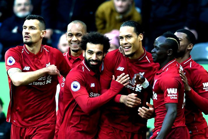 Virgil van Dijk, Sadio Mane og Mohamed Salah, leikmenn Liverpool, sem verða væntanlega áberandi í vetur.