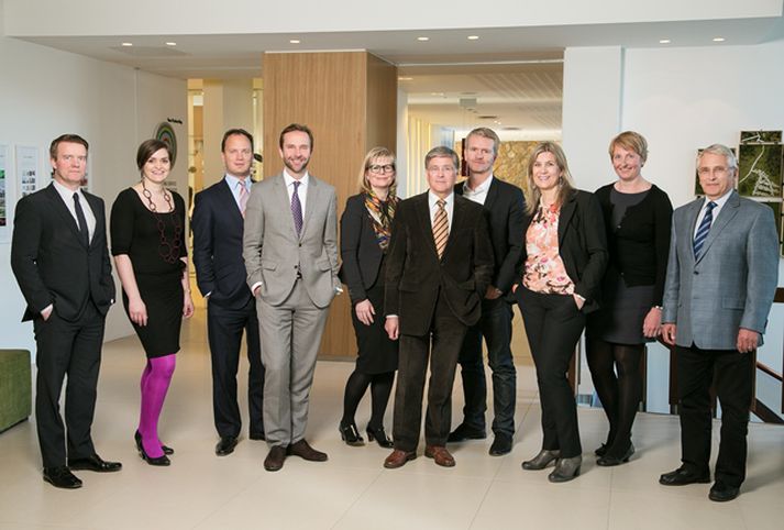 Í röð frá vinstri: Sigurður Atli Jónsson, forstjóri MP banka, Þórdís Sif Sigurðardóttir, Michael Wright,  Skúli Mogensen, Inga Björg Hjaltadóttir, Þorsteinn Pálsson, Guðmundur Pálmason, Hanna Katrín Friðriksson, Ragnhildur Helgadóttir, Vilmundur Jósefsson. Á myndina vantar Mario Espinosa.