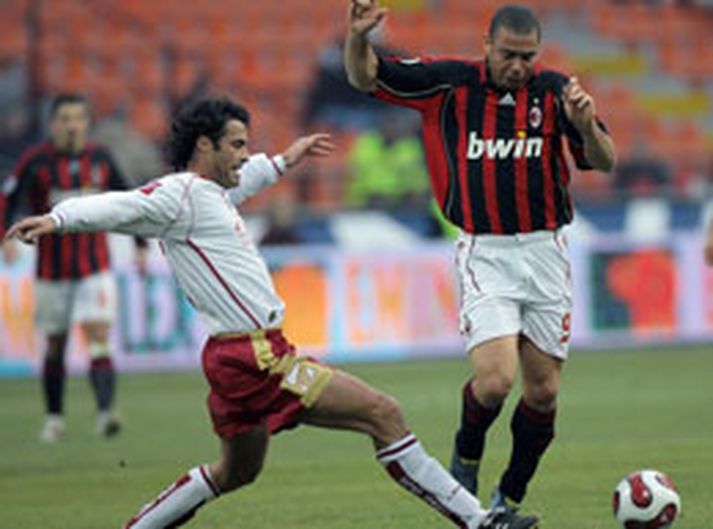 Ronaldo var frískur í sínum fyrsta leik með AC Milan gegn Livorno um síðustu helgi.