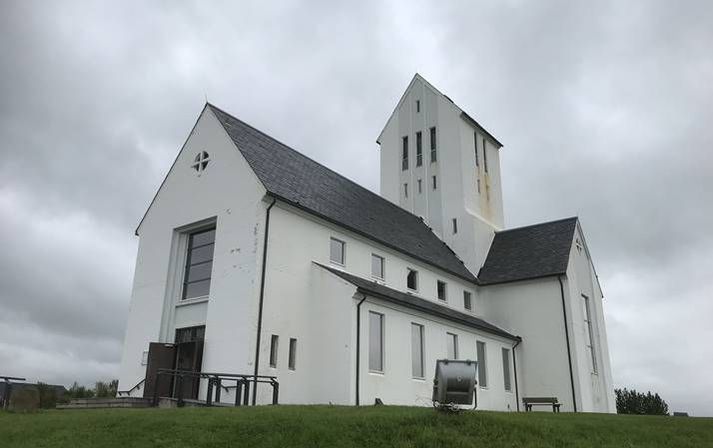 Skálholtsdómkirkja var vígð árið 1963.
