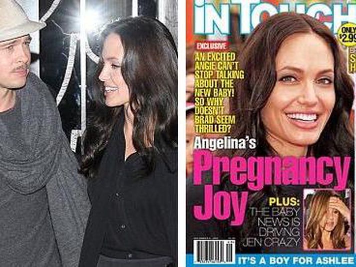 Brad Pitt og Angelina Jolie.
