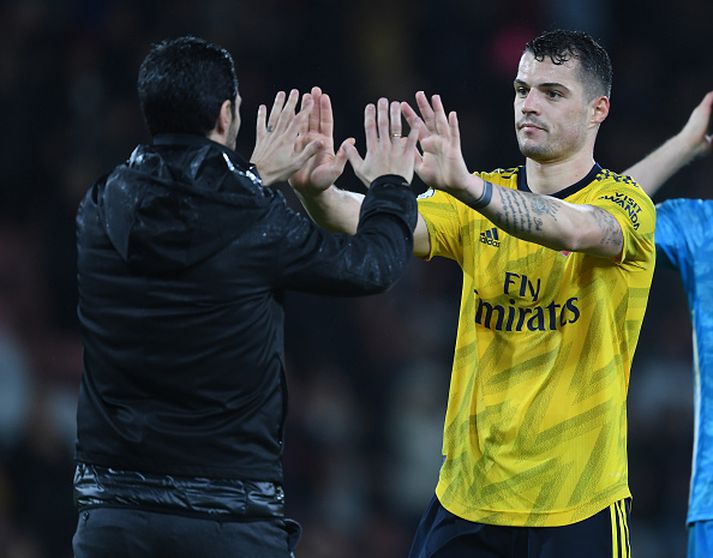 Xhaka er væntanlega á förum frá Arsenal.