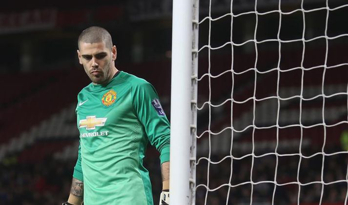 Valdes í leik með Man. Utd.
