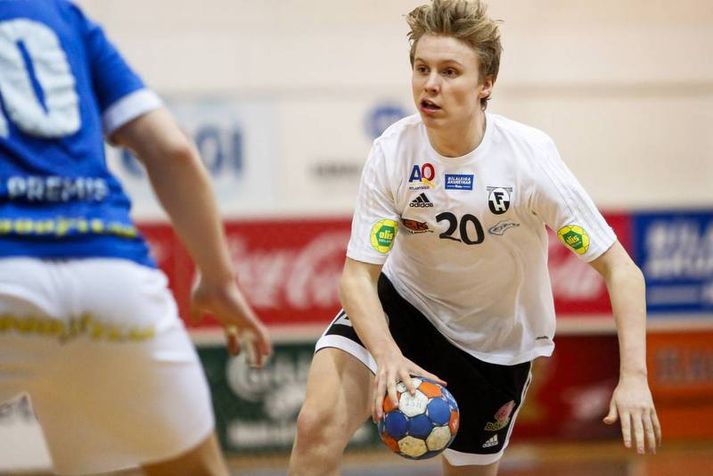 Gísli Kristjánsson hefur farið mikinn að undanförnu en hann skoraði tvö mörk í kvöld.