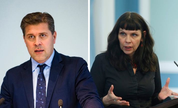 Bjarni Benediktsson úr Sjálfstæðisflokknum og Birgitta Jónsdóttir úr Pírötum.