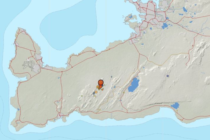 Nokkur skjálftavirkni hefur verið á svæðinu. 