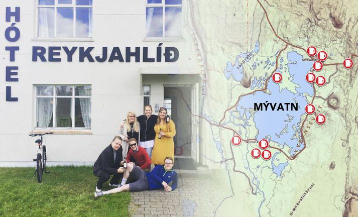 Fjórtán staðir eru með vínveitingaleyfi í kringum Mývatn. Heimamenn stunda það að fara hringinn og stoppa á hverjum stað.