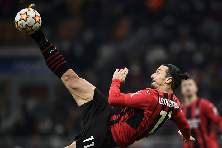 Zlatan Ibrahimovic í leik með AC Milan í Meistaradeildinni á þessu tímabili.