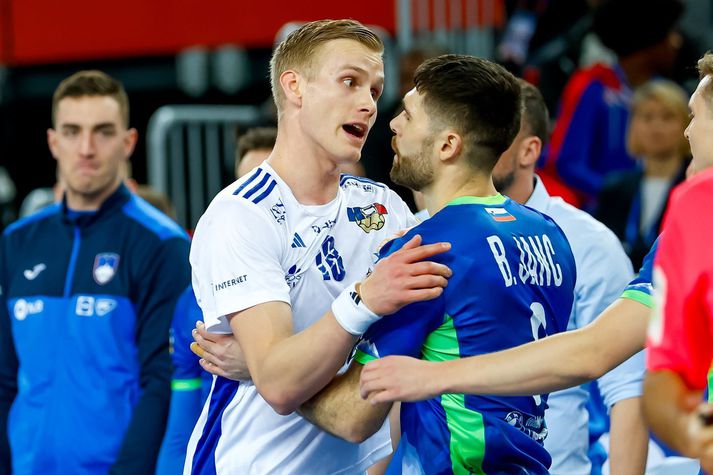 Elliði Snær Viðarsson, hér í leik með íslenska landsliðinu, átti virkilega góðan leik með Gummersbach í kvöld.