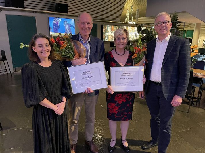 Brynhildur Guðjónsdóttir leikhússtjóri, Ólafur Örn Thoroddsen, Hanna María Karlsdóttir og Eggert Benedikt Guðmundsson, formaður Leikfélags Reykjavíkur.