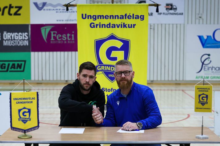 Jón Axel Guðmundsson gekk í raðir Grindavíkur á dögunum en er nú á förum frá liðinu.