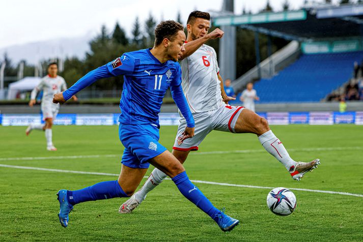 Mikael Anderson spilaði tæpar 80 mínútur fyrir AGF í kvöld.