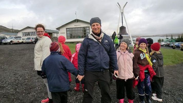 Bragi að leik með drekaskátum á drekaskátamóti á Úlfljótsvatni 2011.